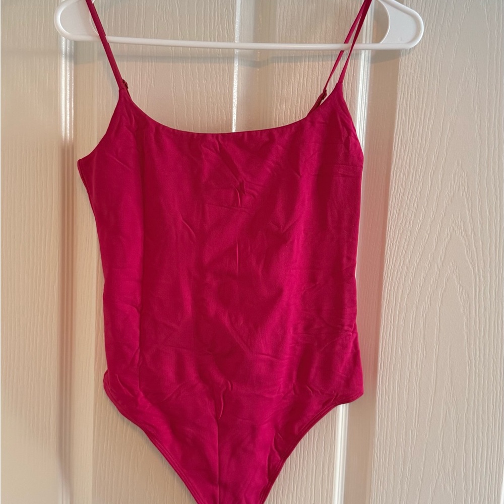 Aritzia Fuchsia Contour Cami Bodysuit